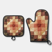 Heirloom Quilt Pattern Ofenhandschuh & Topflappen-Set (Vorderseite)