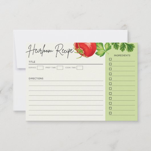 Heirloom Recipe (Vorderseite)