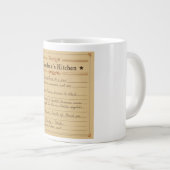 Heirloom-Rezept-Karte Benutzerdefiniert gescannt H Jumbo-Tasse (Vorderseite Rechts)