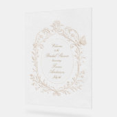 Heirloom Rococo Bridal Shower Welcome Acrylschild (Winkel)