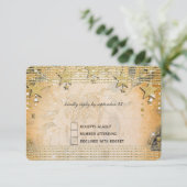 Heirloom Rose Gold Hochzeit unter den Sternen UAWG RSVP Karte (Stehend Vorderseite)