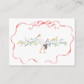 Heirloom Rose Ribbon and Stork Diaper Raffle  Begleitkarte (Rückseite)