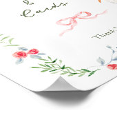 Heirloom Rose & Ribbon Stork Books and Cards Poster (Ecke)