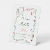 Heirloom Rose & Ribbon Stork Diaper Raffle Sockelschild (Vorderseite)