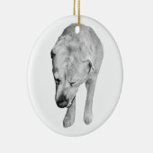 Heirloom Shading, Labrador Keepake Keramik Ornament (Rechts)