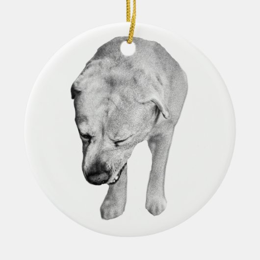 Heirloom Shading, Labrador Keepake Keramik Ornament (Vorne)