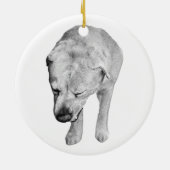 Heirloom Shading, Labrador Keepake Keramik Ornament (Hinten)