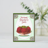 Heirloom Strawberry Seeds Postkarte (Stehend Vorderseite)