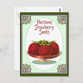 Heirloom Strawberry Seeds Postkarte (Vorne/Hinten)