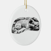 Heirloom Terrier, Ruhen und Bereit Keramik Ornament (Rechts)