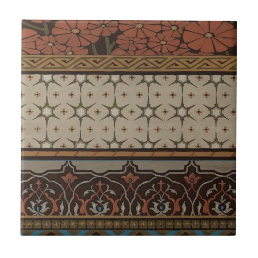 Heirloom Textil mit dekorativen Mustern Fliese (Vorderseite)