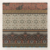 Heirloom Textil mit dekorativen Mustern Glasuntersetzer (Vorderseite)