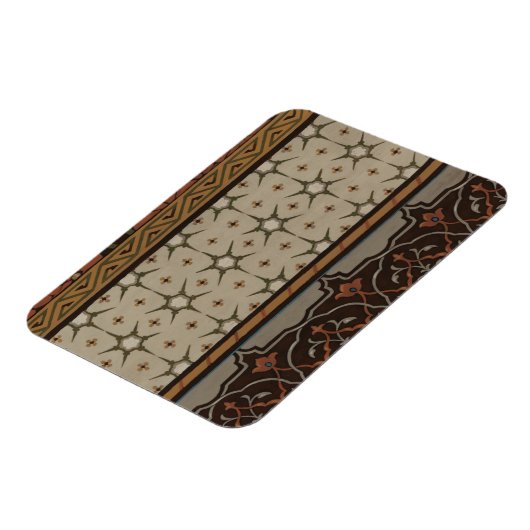 Heirloom Textil mit dekorativen Mustern Magnet (Linke Seite)