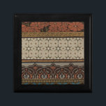 Heirloom Textil mit dekorativen Mustern Schmuckschachtel<br><div class="desc">Druck eines dekorativen Erbsttextils von Juni Erica Vess. Blütenmuster auf einem hellbraunen Hintergrund. Wenn Sie Gefallen an Erdtönen und Blume haben,  ist dies der Kauf für Sie!</div>