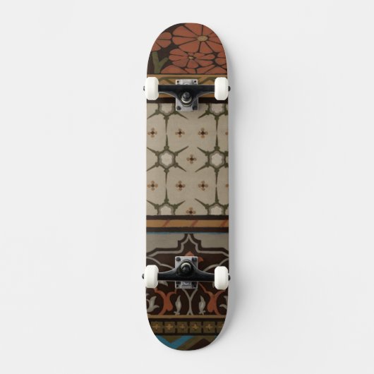 Heirloom Textil mit dekorativen Mustern Skateboard (Vorderseite)