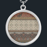 Heirloom Textil mit dekorativen Mustern Versilberte Kette<br><div class="desc">Druck eines dekorativen Erbsttextils von Juni Erica Vess. Blütenmuster auf einem hellbraunen Hintergrund. Wenn Sie Gefallen an Erdtönen und Blume haben,  ist dies der Kauf für Sie!</div>