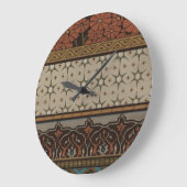 Heirloom Textile with Decorative Patterns Große Wanduhr (Winkel)