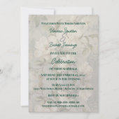 Heirloom White Rose Einladung zur Hochzeit (Vorderseite)