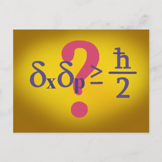Heisenberg-Unsicherheitsgrundsatz Postkarte (Vorderseite)