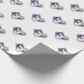 Heisere Blues Geschenkpapier (Ecke)