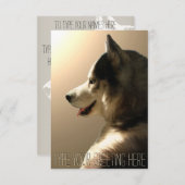 Heisere Einladungs-personalisierte sibirischer Einladung (Vorne/Hinten)