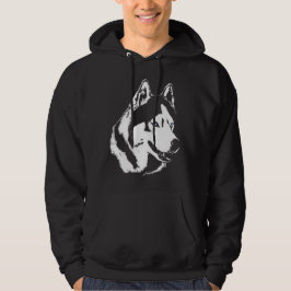 Heisere Hoodie-Wolf-Kunst-mit Kapuze Hoodie