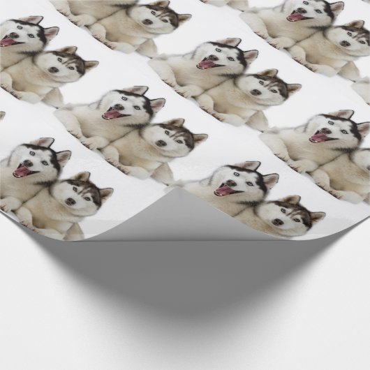 Heisere Hunde Geschenkpapier (Ecke)