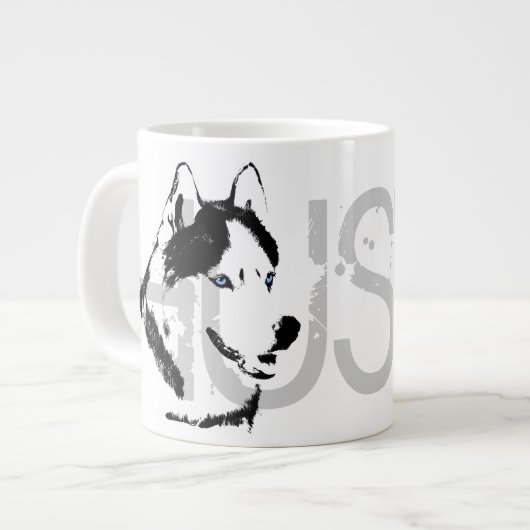 Heisere Hundekaffee-Tassen-sibirischer Jumbo-Tasse (Vorderseite Links)