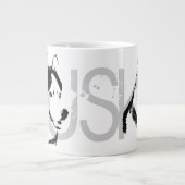 Heisere Hundekaffee-Tassen-sibirischer Jumbo-Tasse (Vorderseite)