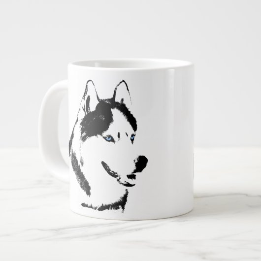 Heisere Hundekaffee-Tassen-sibirischer Jumbo-Tasse (Vorderseite Links)