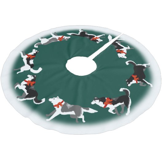 Heisere Polyester Weihnachtsbaumdecke (Schrägansicht)