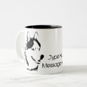 Heisere Tassen-Kaffeetasse-personalisierte heisere Zweifarbige Tasse (Vorderseite Links)