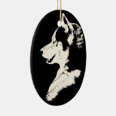Heisere Verzierungmalamute-Andenken-Hundegeschenke Keramikornament (Rechts)