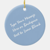 Heisere Verzierungs-personalisierte Keramik Ornament (Hinten)