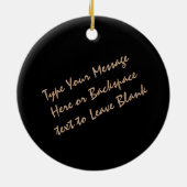 Heisere Verzierungs-personalisierte Keramik Ornament (Hinten)