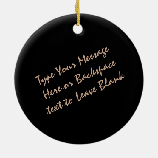 Heisere Verzierungs-personalisierte Keramik Ornament (Hinten)