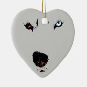 Heisere Verzierungs-personalisierter Schlittenhund Keramik Ornament (Rechts)