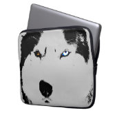 Heiserer Laptop-Kasten-sibirischer Husky mustert Laptopschutzhülle (Vorderseite Links)