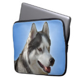 Heiserer Laptop-Kasten-sibirischer Husky mustert Laptopschutzhülle (Vorderseite Links)