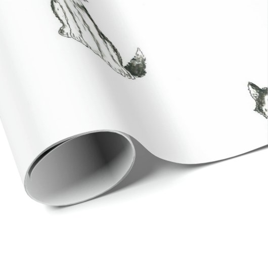 Heiseres Hundegeschenk-Packpapier Geschenkpapier (Rolleneckpunkt)