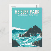 Heisler Park California Vintage Postkarte (Vorne/Hinten)