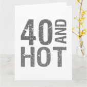 Heiß 40. Geburtstag Karte (Gelbe Blume)