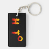 heiß | Globale Erwärmung Schlüsselanhänger (Rückseite)