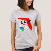 heiß! Merry Florida Christmas Surfing Santa T-Shirt (Vorderseite)
