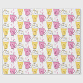 Heiß- oder Kaltkaffee für Valentine Geschenkpapier (Flach)