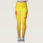 Heiß Orange. Leggings (Vorderseite)