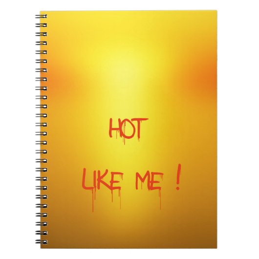 Heiß Orange. Notizblock (Vorderseite)