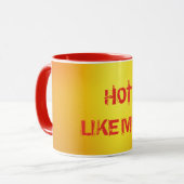 Heiß Orange. Tasse (Vorderseite Links)