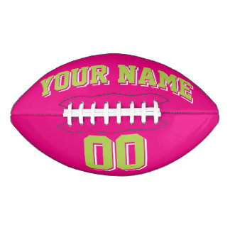 HEIß PINK LIME GRÜN UND WEIß Benutzerdefinierter F Football