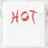 Heiß! Rechteckiger Aufkleber (Tasche)